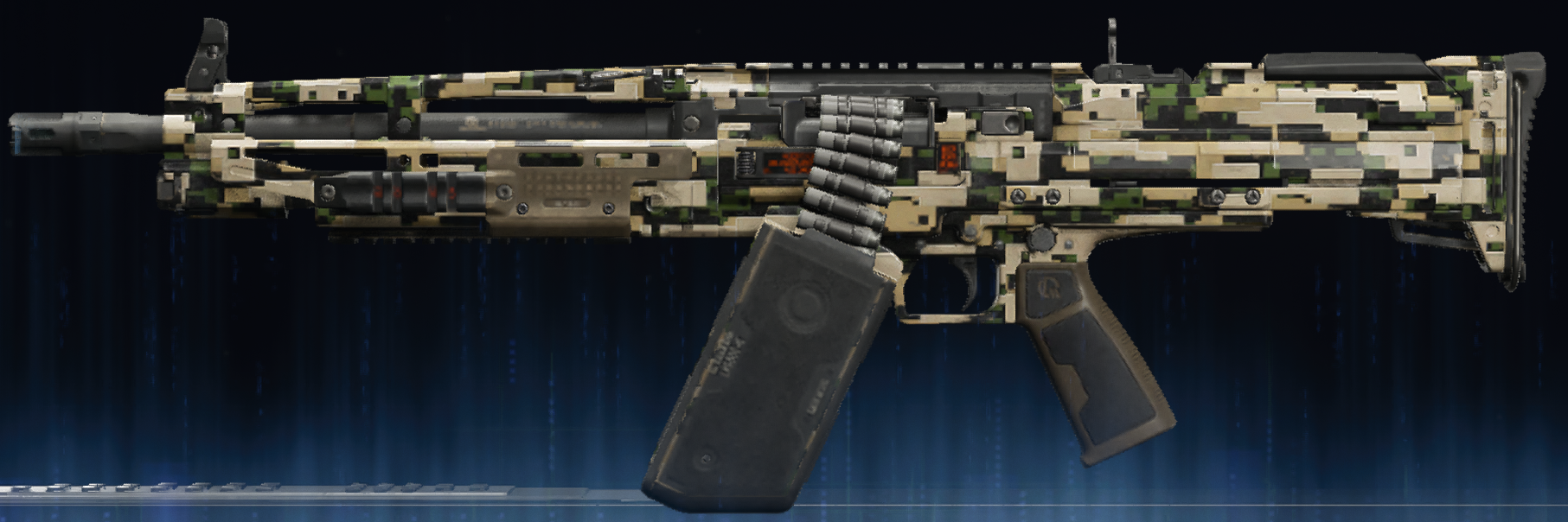 Rendu du camouflage Forêt numérique sur XM325